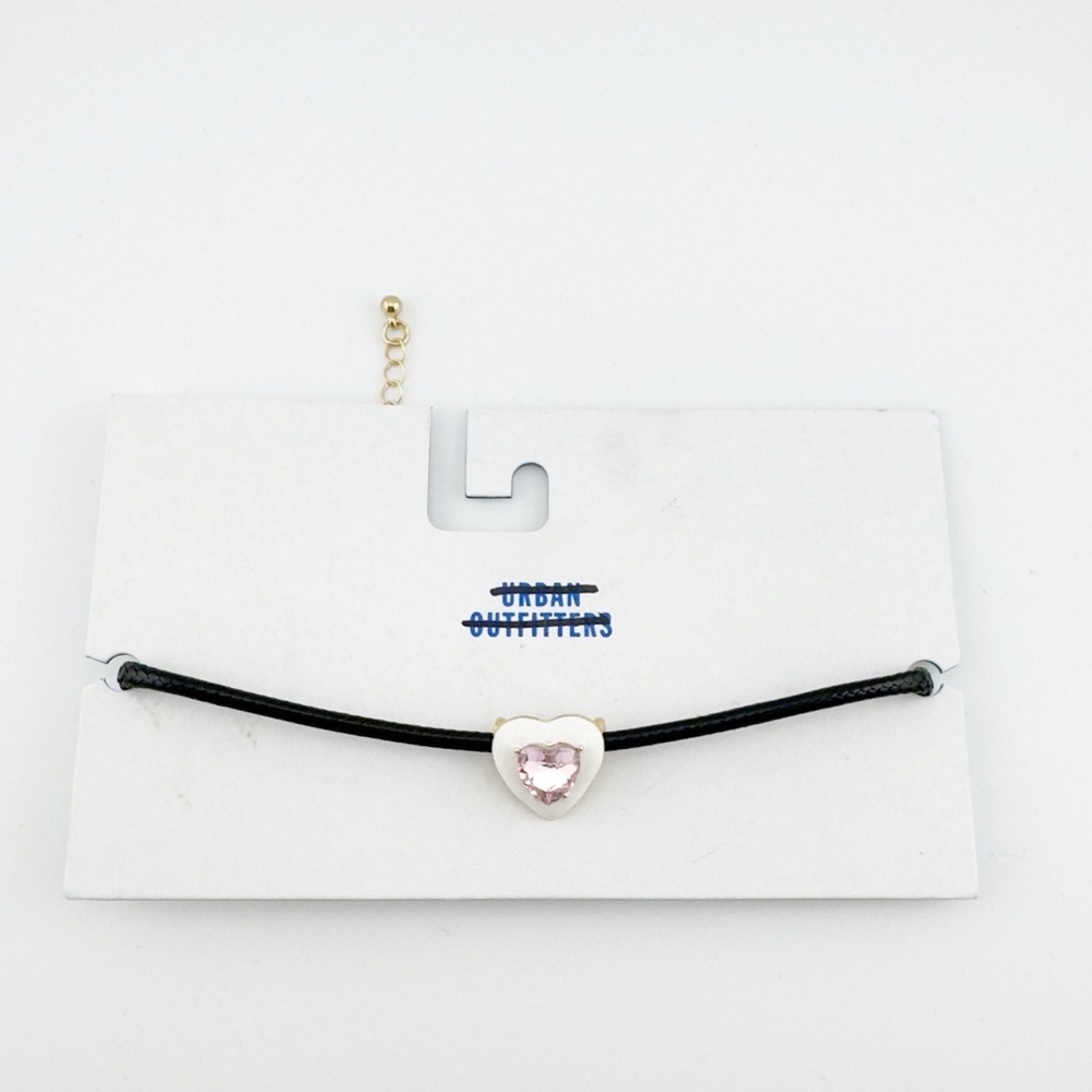Urban Outfitters Black and‎ Pink Choker Necklace